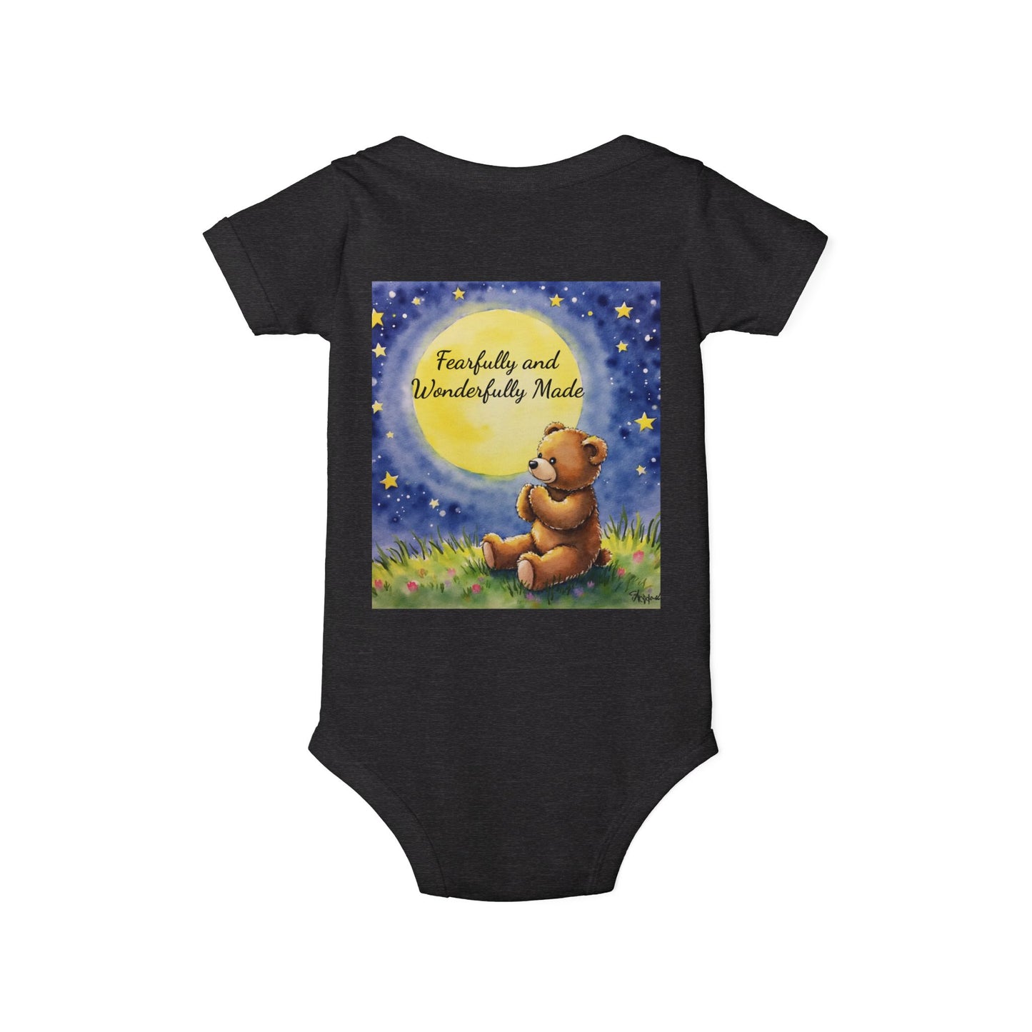 Infant One-Piece — 'Little Prayer Warrior' Bear Baby Bodysuit (Personalize Name)