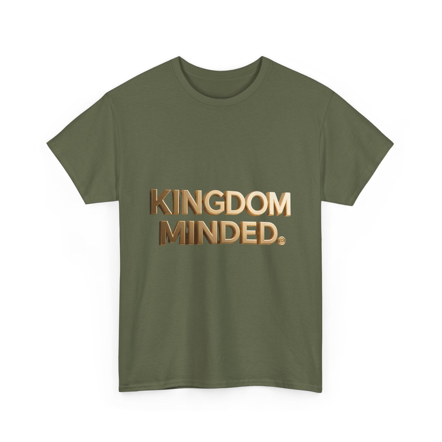 Faith & Focus Tee — Gold Typography Cotton Shirt