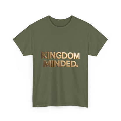 Faith & Focus Tee — Gold Typography Cotton Shirt