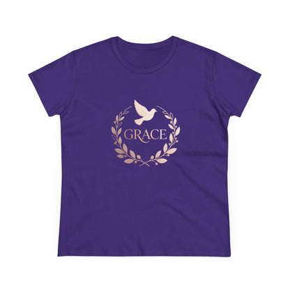 Graceful Dove Wreath Tee — Women's Rose-Gold Reminder Tee