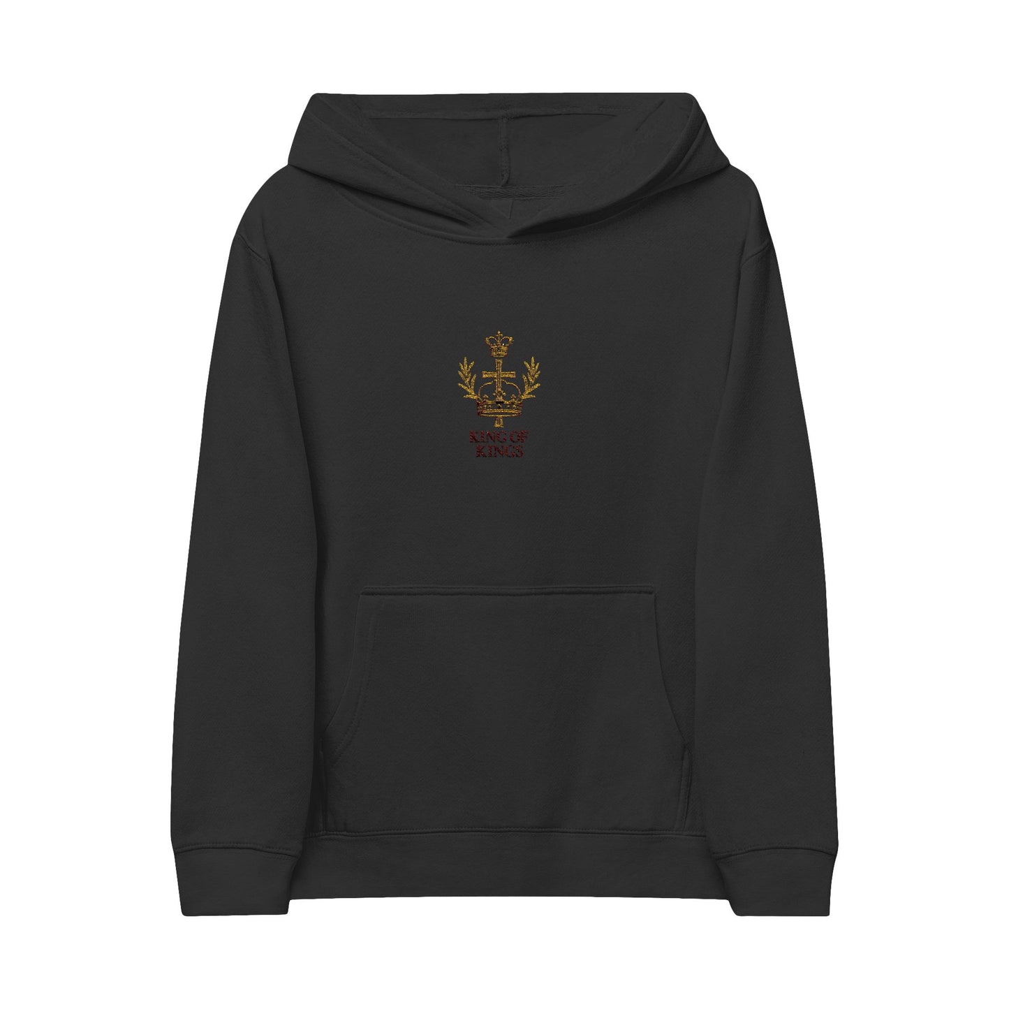 Kids Embroidered 'King of Kings' Fleece Hoodie
