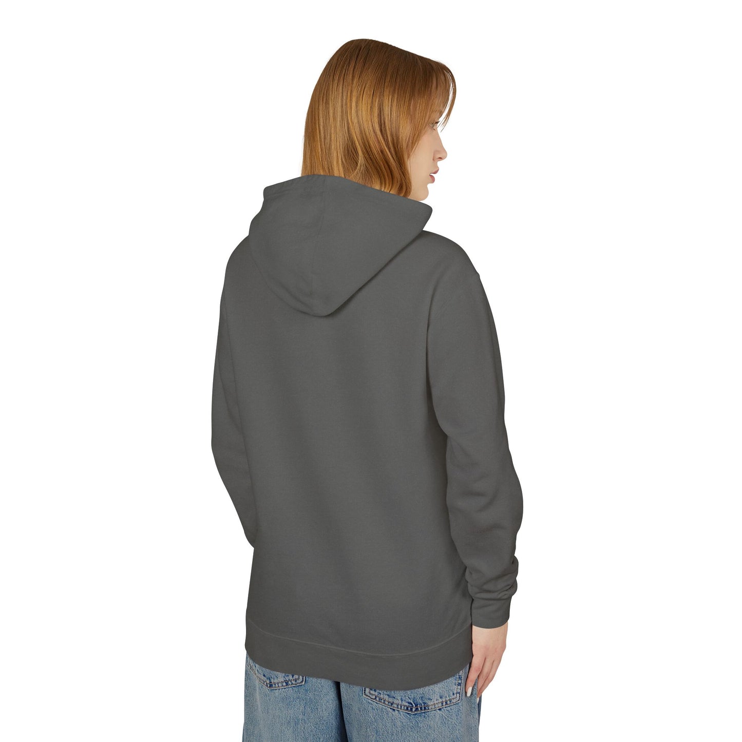 Lightweight Dove-in-Wreath Hoodie — Charcoal Comfort