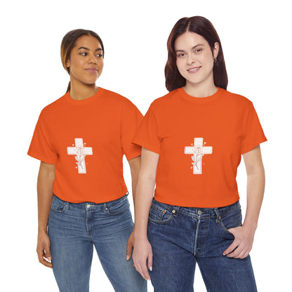 Floral Cross Tee — Delicate Bloom Christian T-Shirt | Meaningful gifts for teens and adults