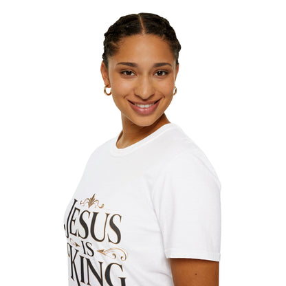 Jesus Is King T-Shirt — Christian Faith Graphic Tee, Inspirational Worship Shirt
