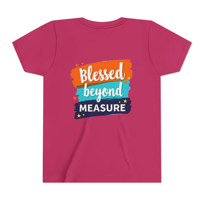 Blessed Beyond Measure Youth Tee | Inspirational Kids Shirt, Faith Design