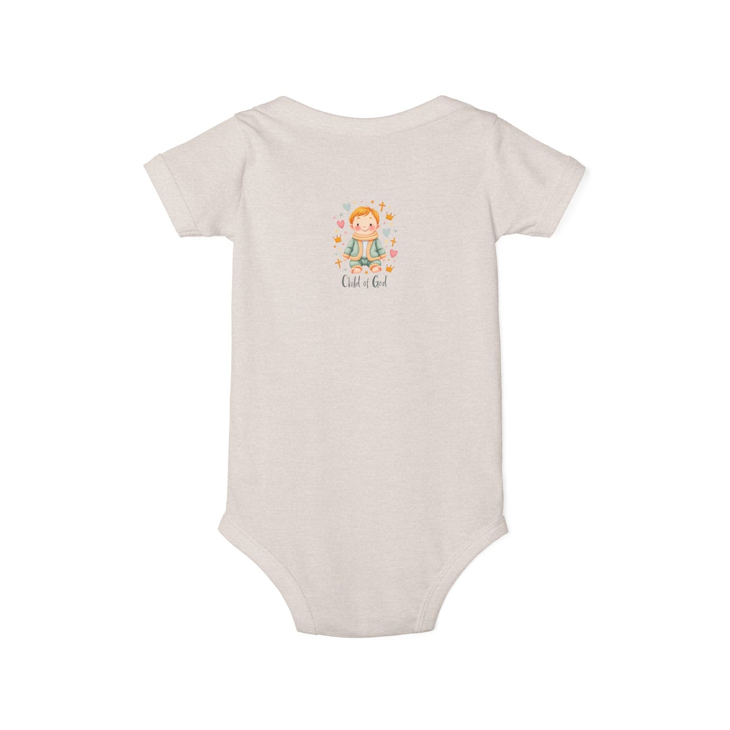 Infant One-Piece Bodysuit — Cute Little Girl Illustration "Hello World" Baby Bodysuit