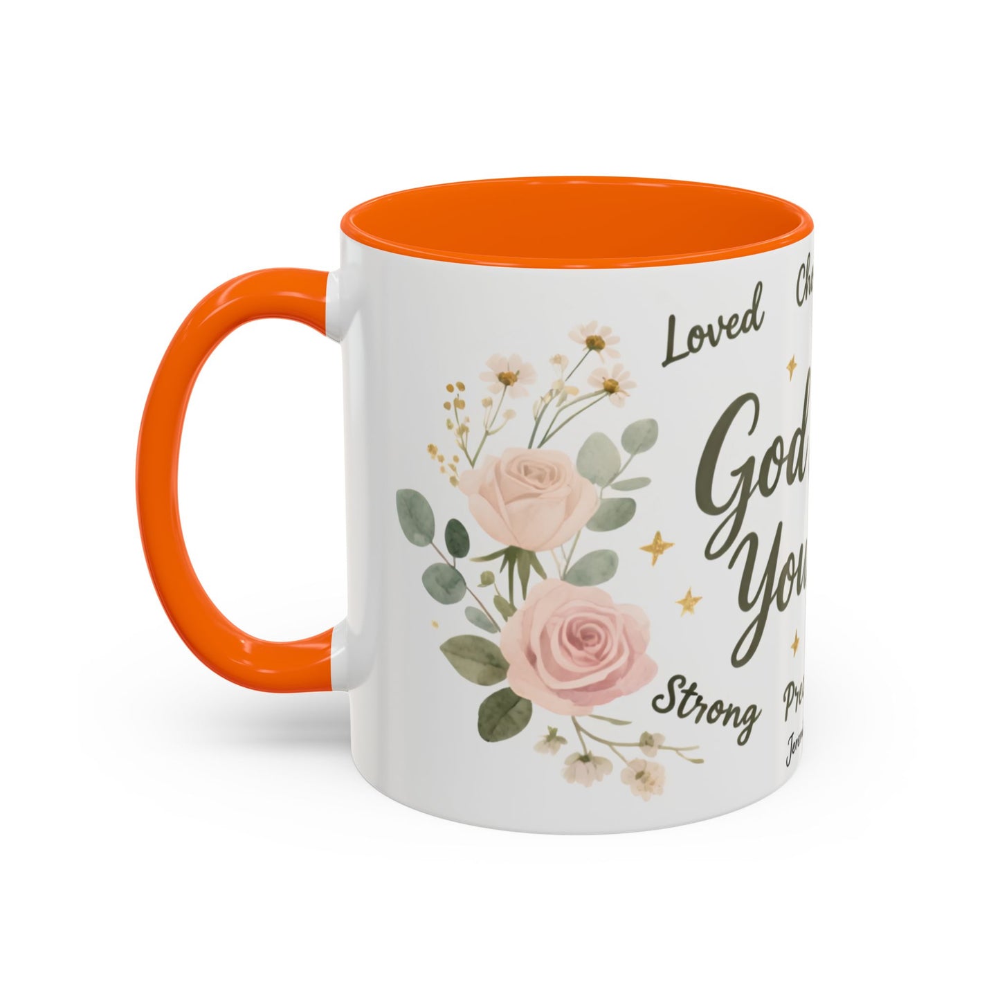 Christian Coffee Mug - "God Says You Are" Floral Inspirational Mug (11/15oz)