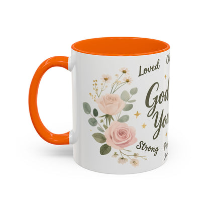 Christian Coffee Mug - "God Says You Are" Floral Inspirational Mug (11/15oz)