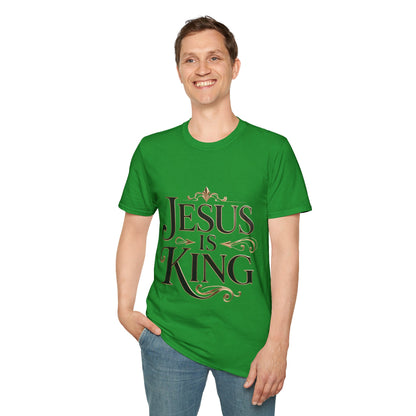 Jesus Is King T-Shirt — Christian Faith Graphic Tee, Inspirational Worship Shirt