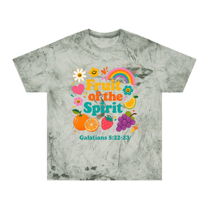 Fruit of the Spirit T-Shirt — Retro Rainbow & Fruit Christian Tee (Galatians 5:22-23)