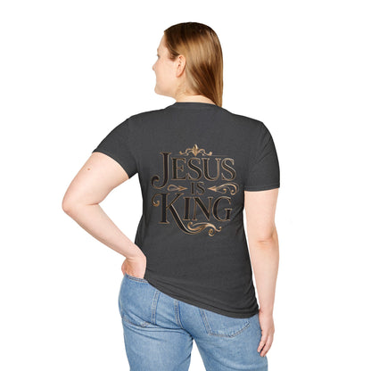 Jesus Is King T-Shirt — Christian Faith Graphic Tee, Inspirational Worship Shirt