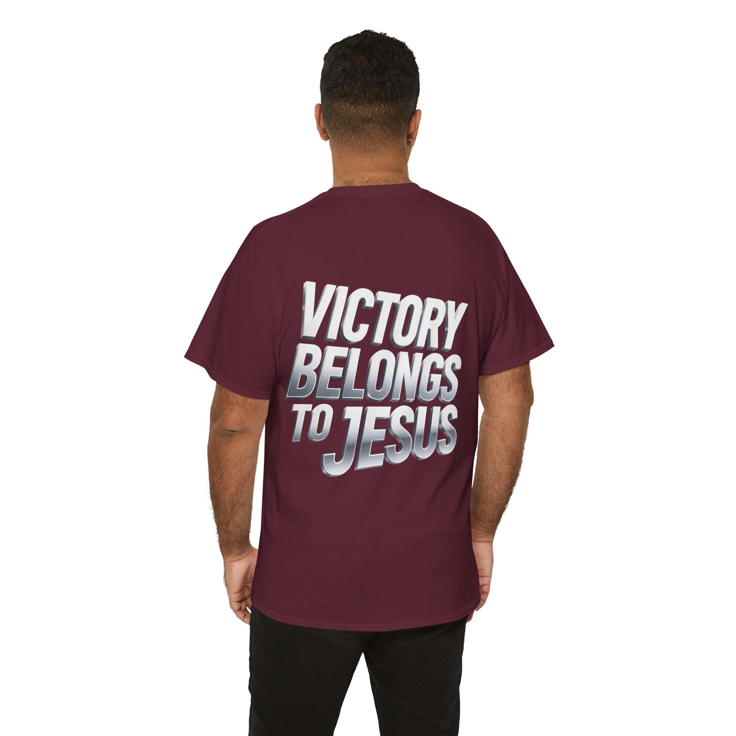 Victory Belongs to Jesus T-Shirt — Heavyweight Christian Faith Tee