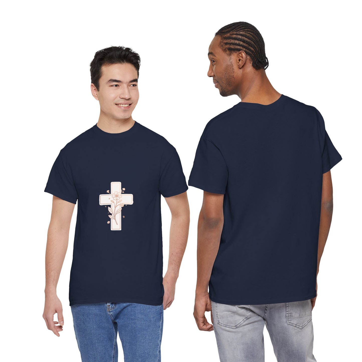 Floral Cross Tee — Delicate Bloom Christian T-Shirt | Meaningful gifts for teens and adults