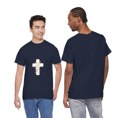 Floral Cross Tee — Delicate Bloom Christian T-Shirt | Meaningful gifts for teens and adults