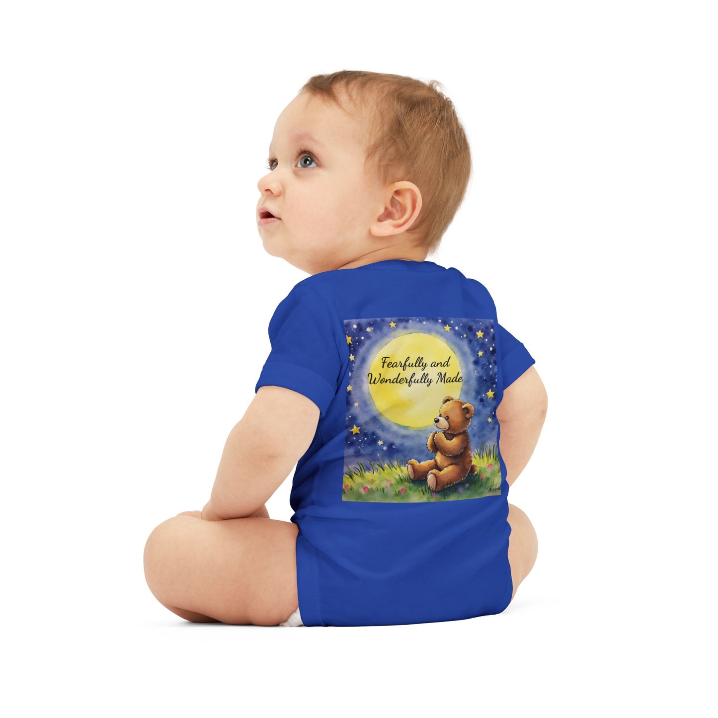 Infant One-Piece — 'Little Prayer Warrior' Bear Baby Bodysuit (Personalize Name)