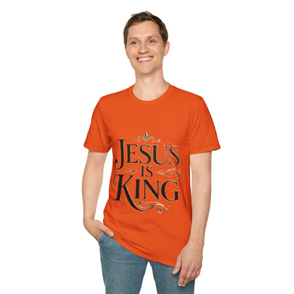 Jesus Is King T-Shirt — Christian Faith Graphic Tee, Inspirational Worship Shirt