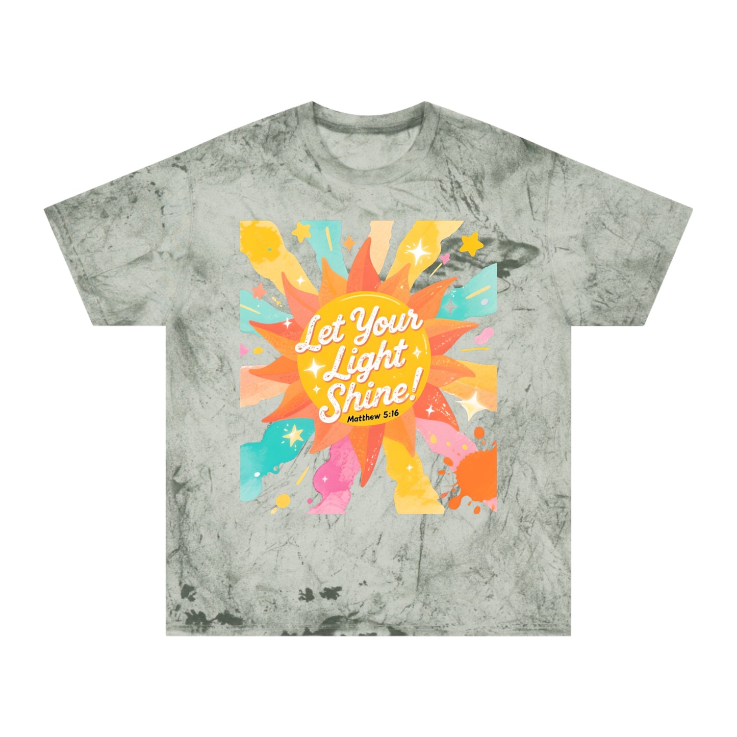 Let Your Light Shine T-Shirt — Retro Sunshine Graphic Tee (Matthew 5:16)