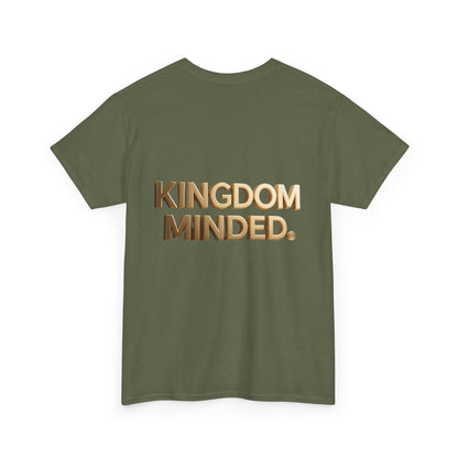 Faith & Focus Tee — Gold Typography Cotton Shirt