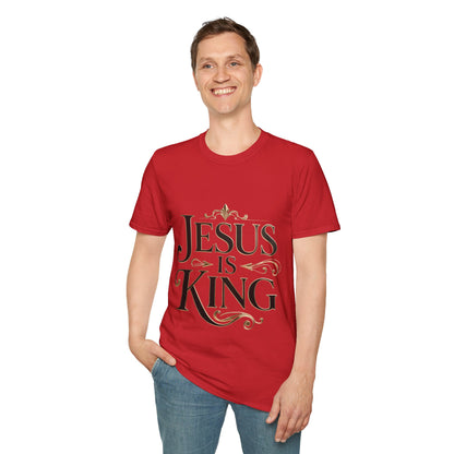 Jesus Is King T-Shirt — Christian Faith Graphic Tee, Inspirational Worship Shirt