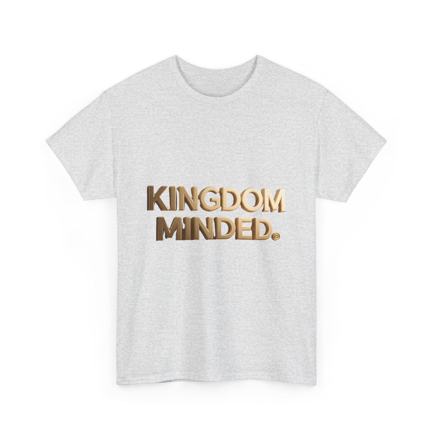Faith & Focus Tee — Gold Typography Cotton Shirt