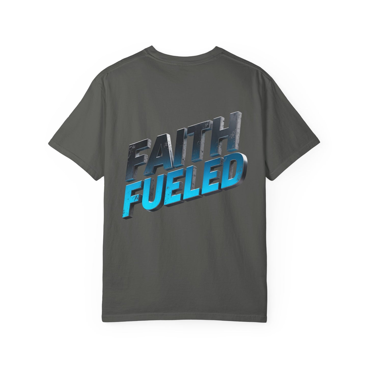 Faith Fueled Garment-Dyed Tee — Vintage Two-Tone Christian T-Shirt
