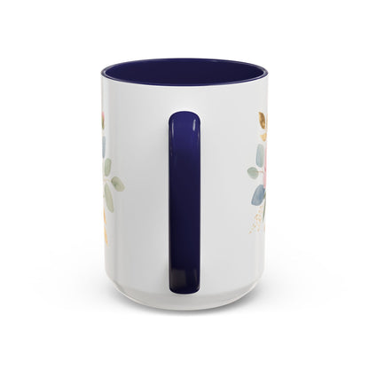 Grace Upon Grace Floral Coffee Mug — John 1:16 Scripture Accent Mug