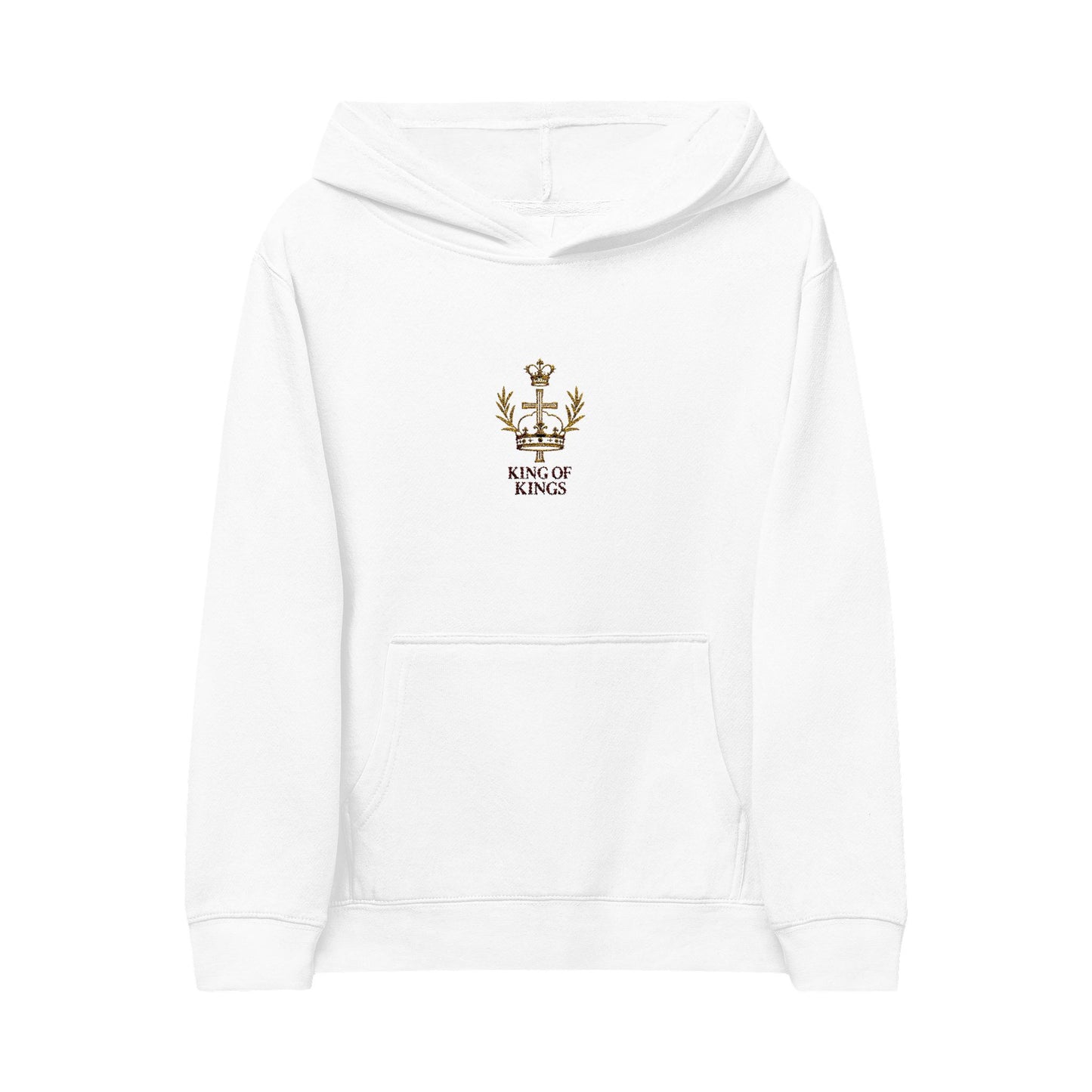 Kids Embroidered 'King of Kings' Fleece Hoodie