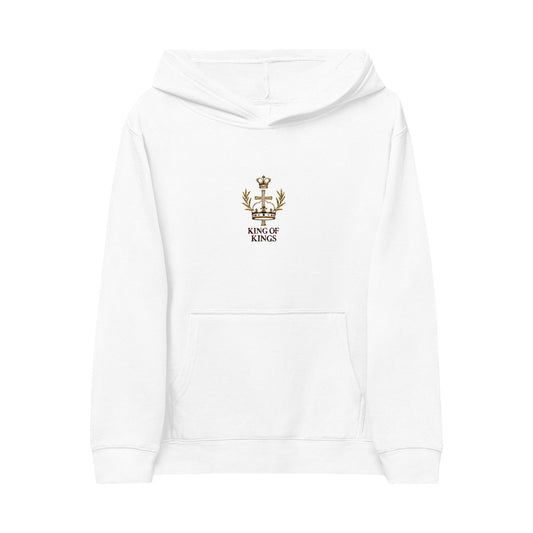 Kids Embroidered 'King of Kings' Fleece Hoodie