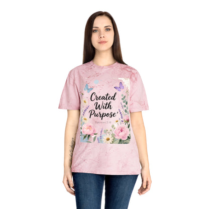 Created With Purpose Floral T‑Shirt Meaningful Gifts