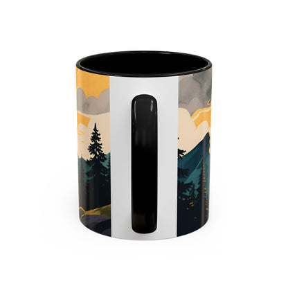 Faith Can Move Mountains Coffee Mug — Matthew 17:20 Inspirational Accent Mug