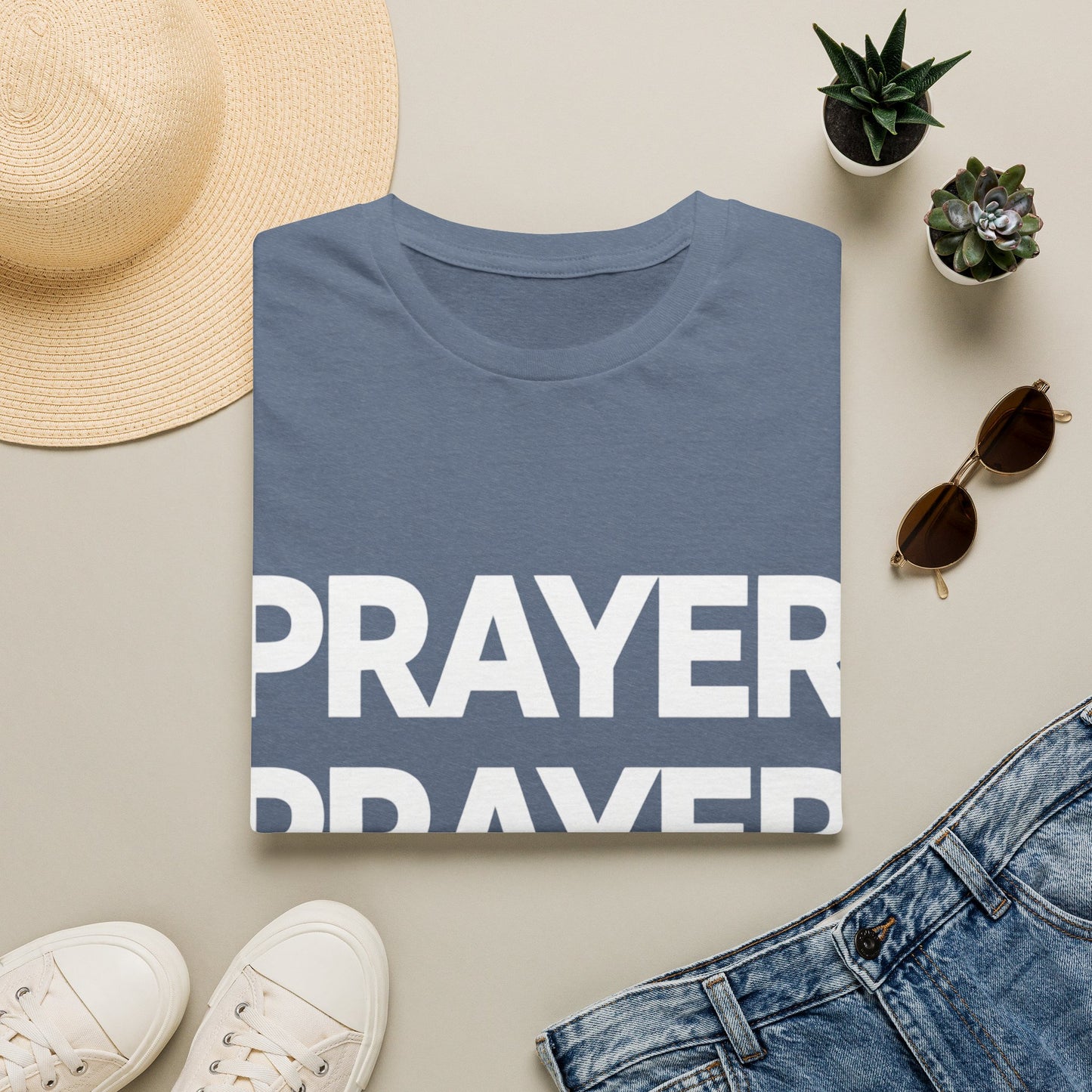 Prayer Repeat T-Shirt | Bold Spiritual Graphic Tee Gift