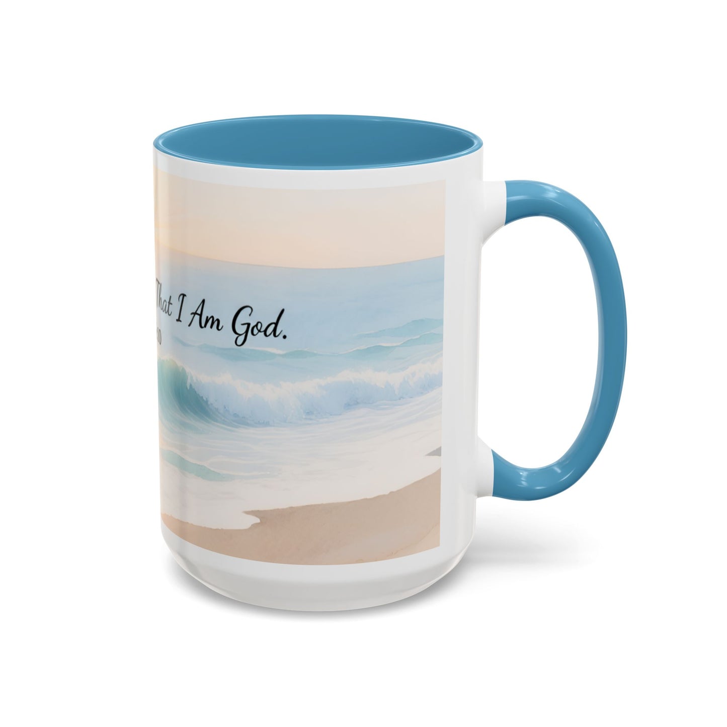 Psalm 46:10 Ocean Coffee Mug – "Be Still and Know That I Am God" Inspirational Ceramic