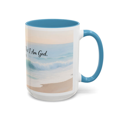 Psalm 46:10 Ocean Coffee Mug – "Be Still and Know That I Am God" Inspirational Ceramic