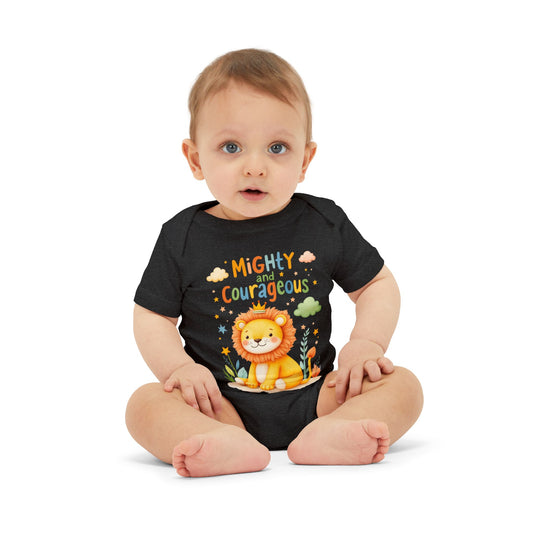 Mighty and Courageous Lion Infant One‑Piece Bodysuit | Perfect Gift for Baby Showers | Birthday Gifts