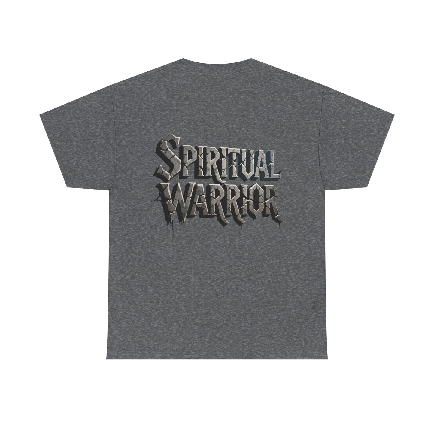 Spiritual Warrior T-Shirt — Gothic Lettering Faith & Strength Tee