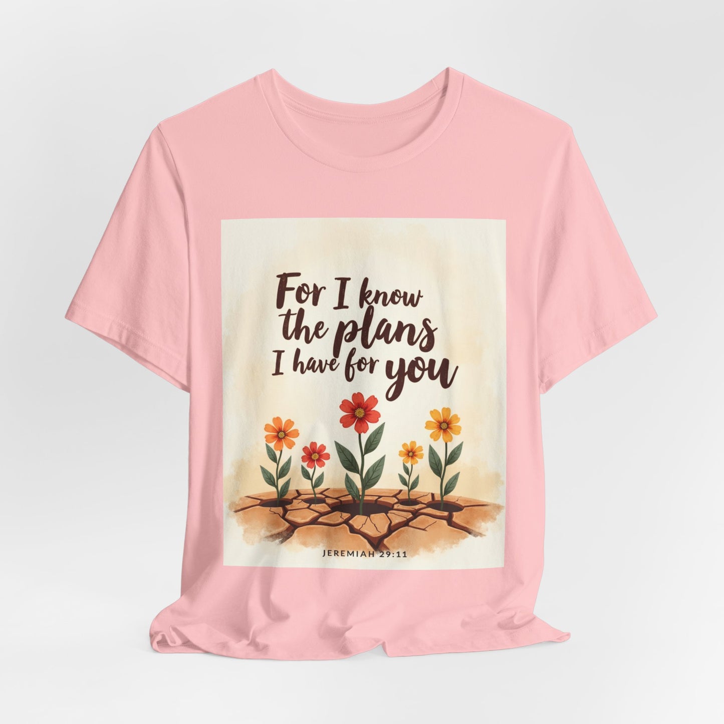 For I Know The Plans I Have For You tee | Jeremiah 29:11 floral roots scripture shirt | Meaningful Gift for Teens and Adults