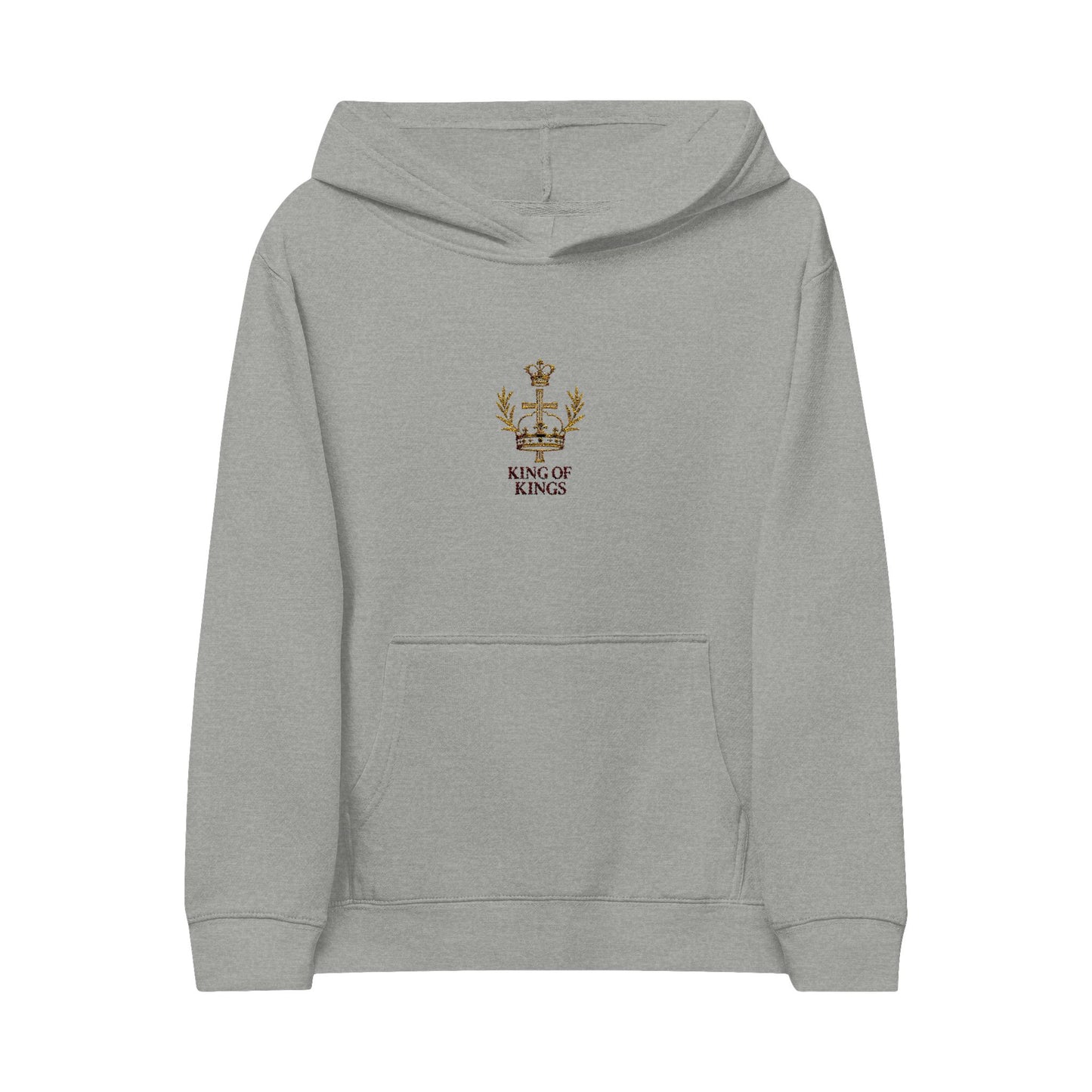 Kids Embroidered 'King of Kings' Fleece Hoodie