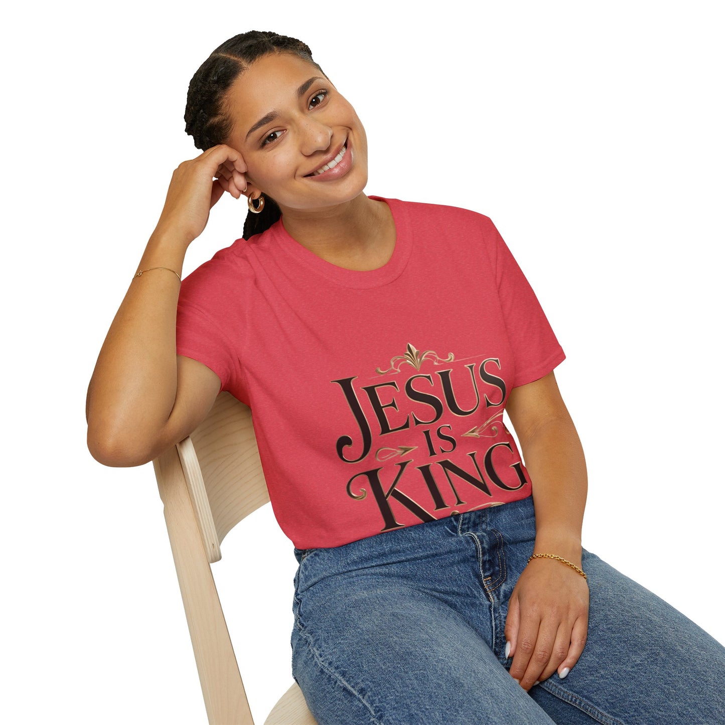 Jesus Is King T-Shirt — Christian Faith Graphic Tee, Inspirational Worship Shirt