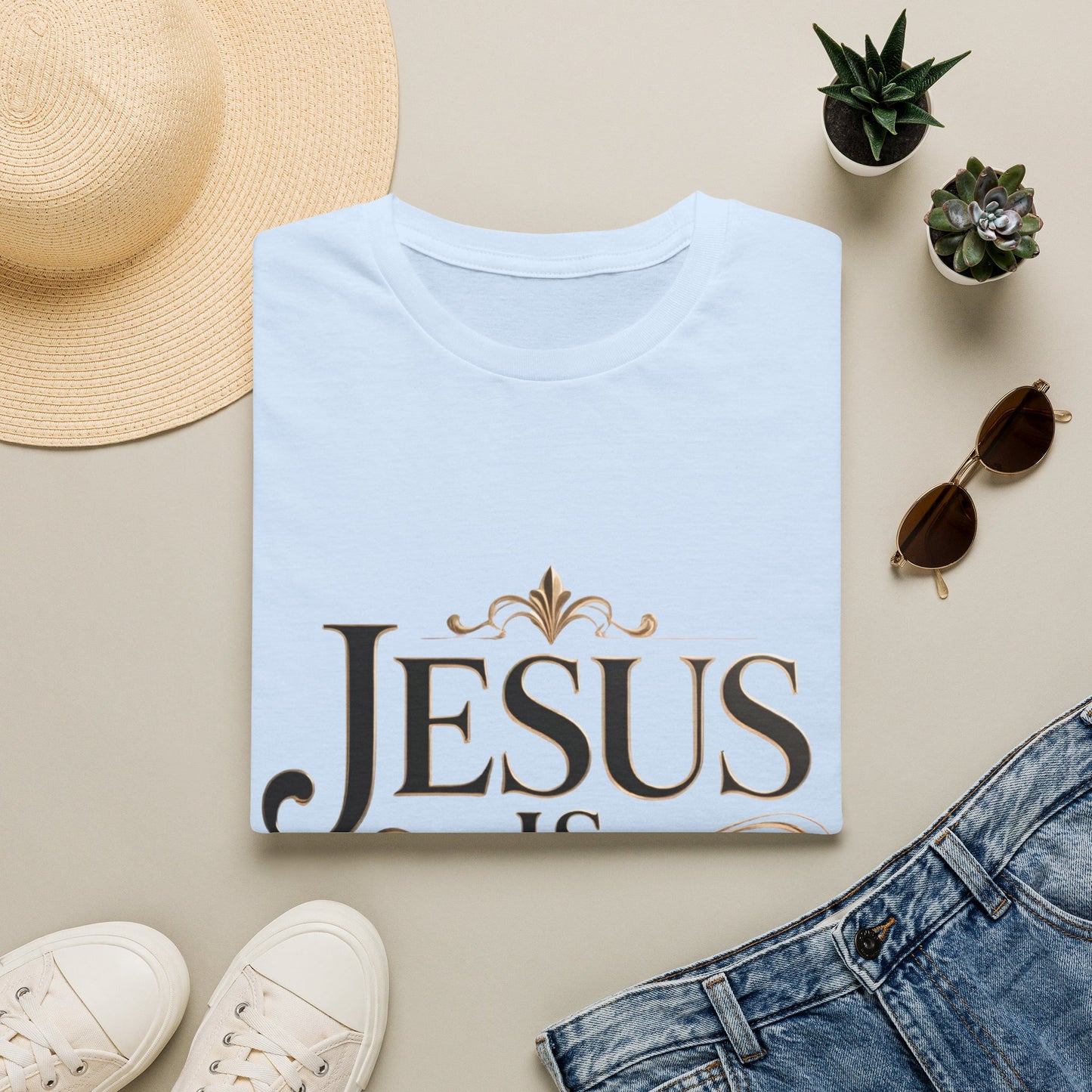 Jesus Is King T-Shirt — Christian Faith Graphic Tee, Inspirational Worship Shirt