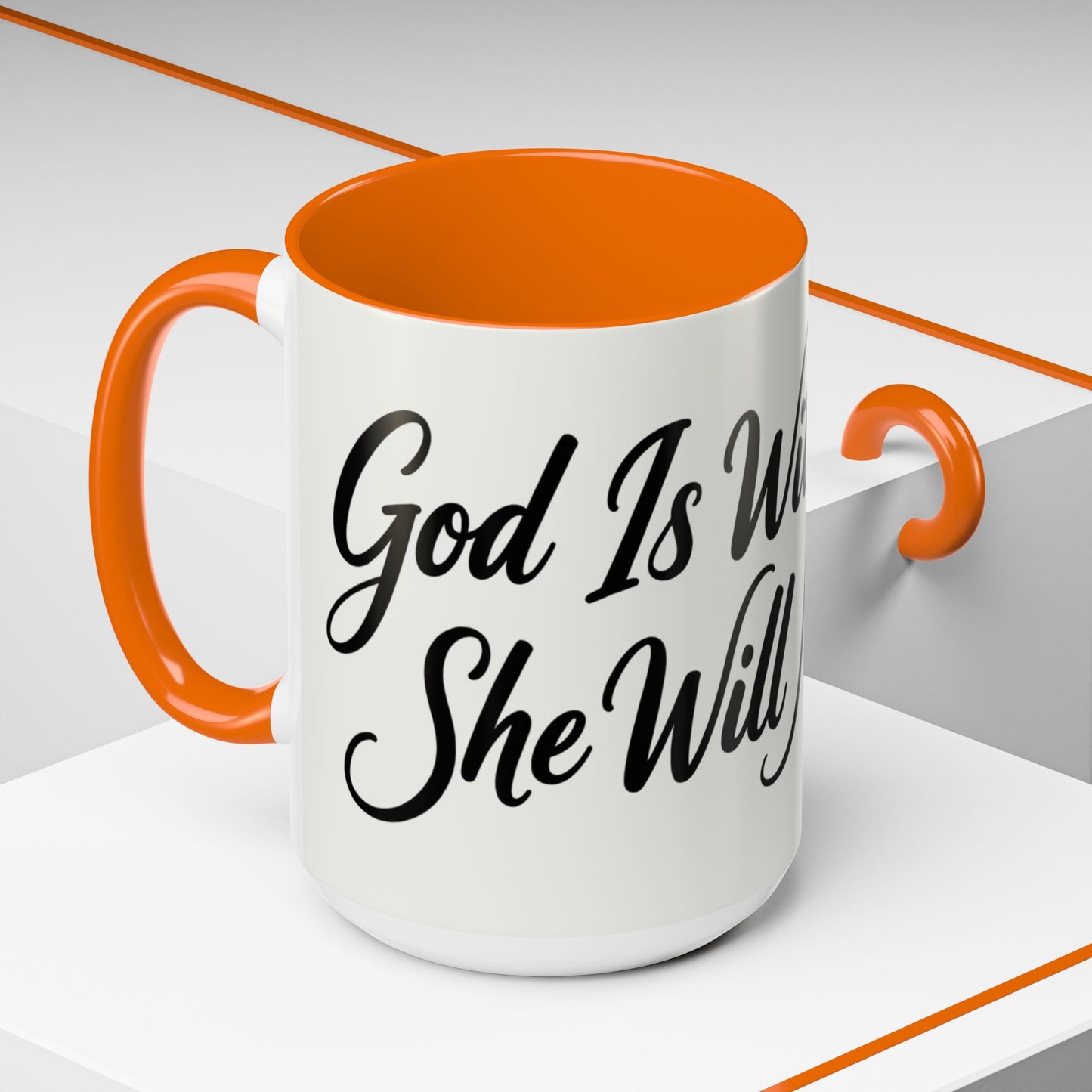 Inspirational Script Coffee Mug — "Strength Lives in Small, Steady Moments" (11/15 oz)