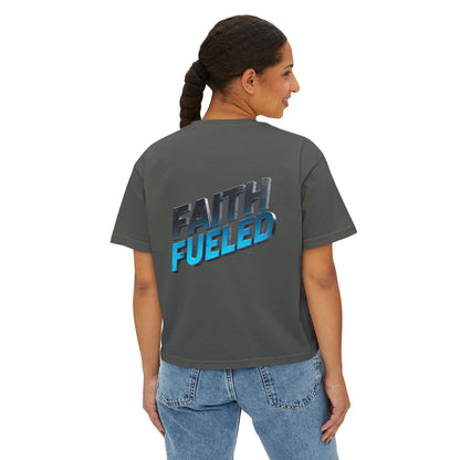 Faith Fueled Boxy Tee — Women's Inspirational Graphic Tee