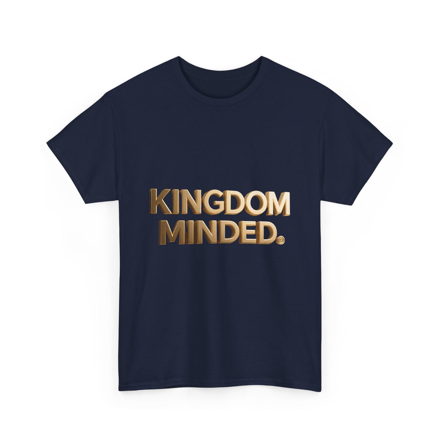Faith & Focus Tee — Gold Typography Cotton Shirt