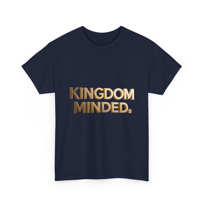 Faith & Focus Tee — Gold Typography Cotton Shirt