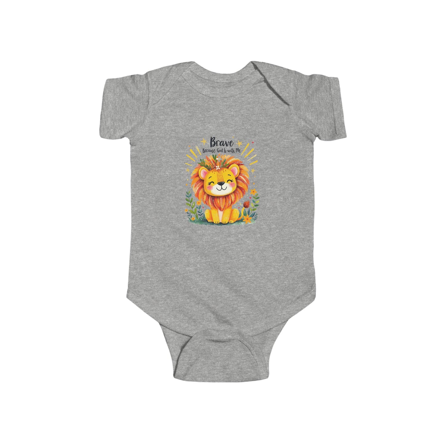 Infant Bodysuit — 'Brave Little Lion' Cute Baby Onesie
