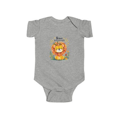 Infant Bodysuit — 'Brave Little Lion' Cute Baby Onesie