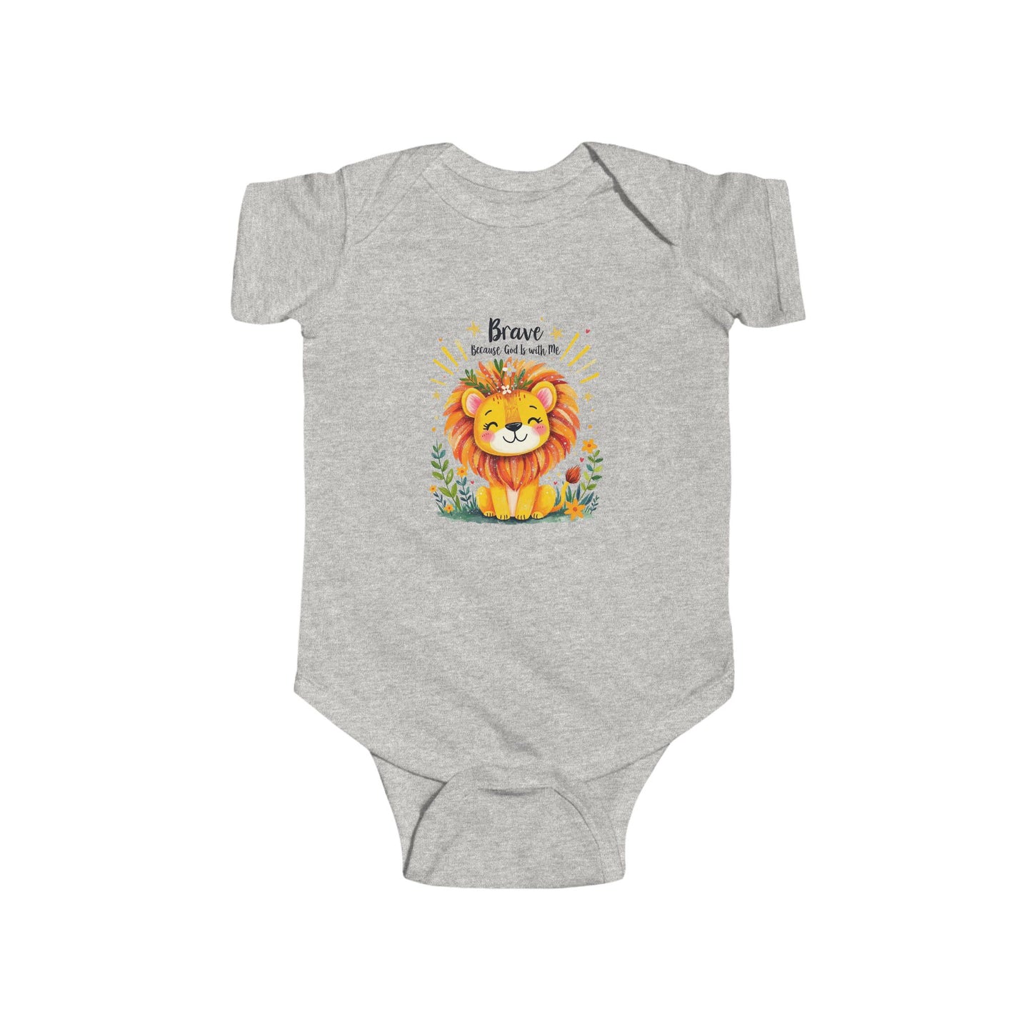 Infant Bodysuit — 'Brave Little Lion' Cute Baby Onesie
