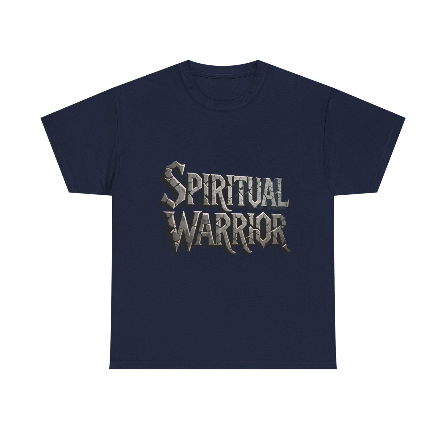 Spiritual Warrior T-Shirt — Gothic Lettering Faith & Strength Tee