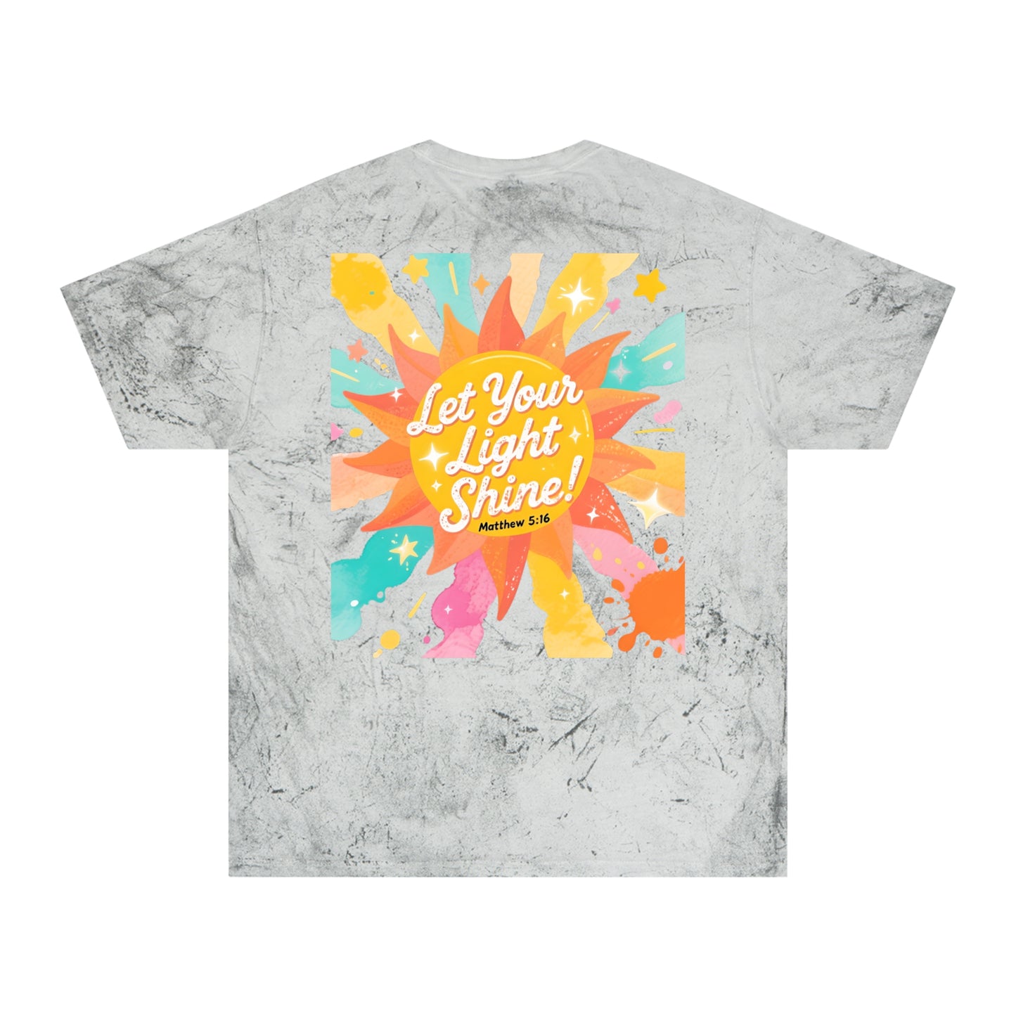 Let Your Light Shine T-Shirt — Retro Sunshine Graphic Tee (Matthew 5:16)