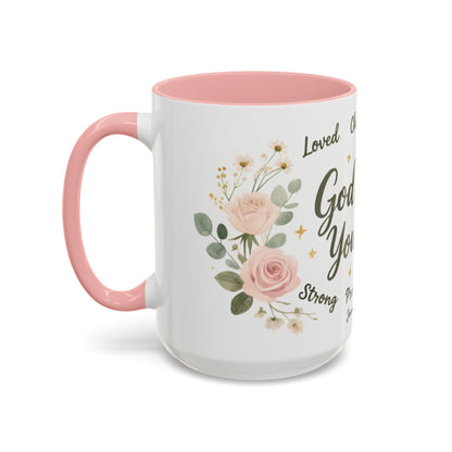 Christian Coffee Mug - "God Says You Are" Floral Inspirational Mug (11/15oz)