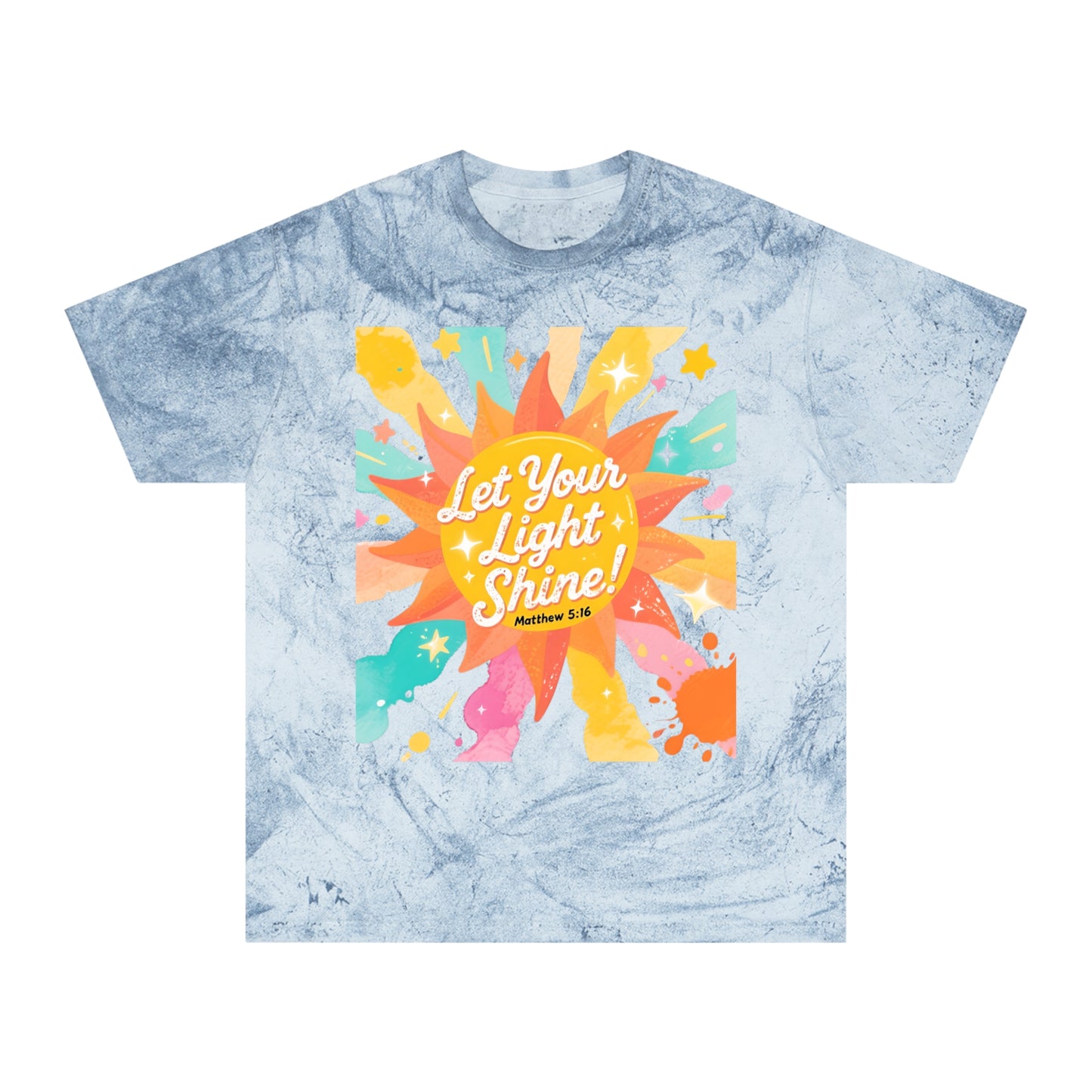 Let Your Light Shine T-Shirt — Retro Sunshine Graphic Tee (Matthew 5:16)